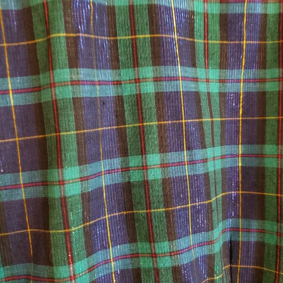 Hobby Horse Show Shirt Blue Green Gold Red Metallic Threading Large - Picture 11 of 16